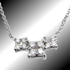 Diamond Cluster Necklace .63TDW 14KT White Gold